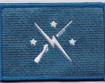 Fallout inspired Minuteman style patch with 2.5"x3.5" Cosplay Hook and Loop backing