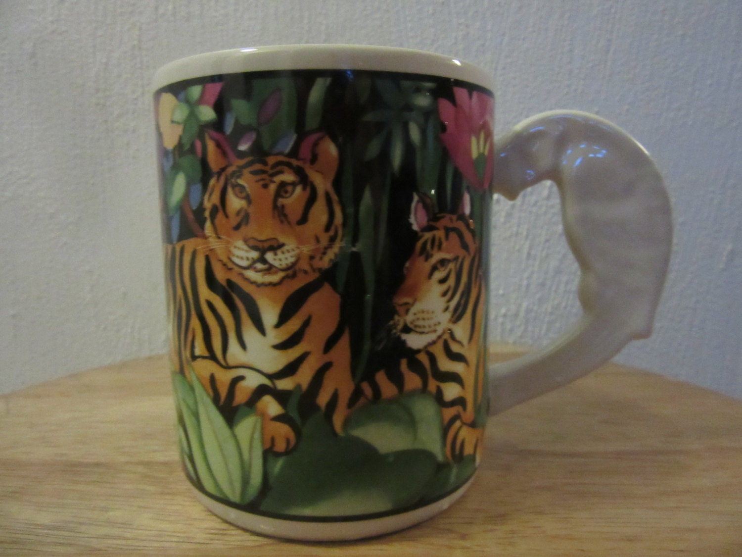 Jungle Themed Coffee Mug Tiger Coffee Mug Parrot Coffee Mug