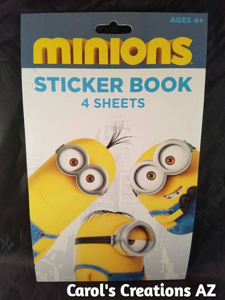 Minion Sticker Book / 4 Sheets Minion Stickers / Minion Lover Sticker ...