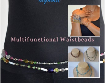 Beaded waist chain,African Waist Beads,Multistrand necklace,Belly Chains, Beaded Necklaces, Body Jewelry,African Jewelry, African shop
