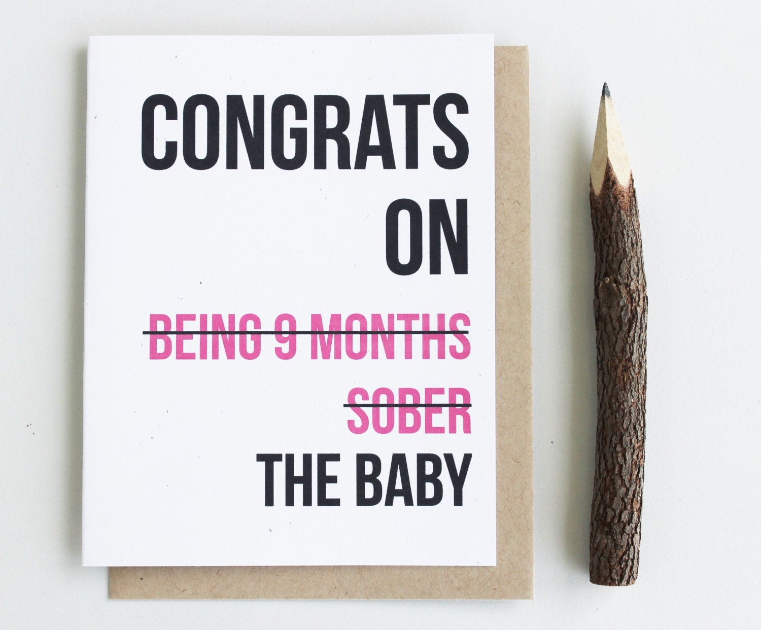 Funny New Baby Card Baby Shower Card New Mom by PattersonPaper