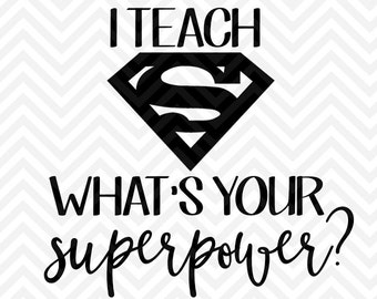 Unique teacher superpower related items | Etsy