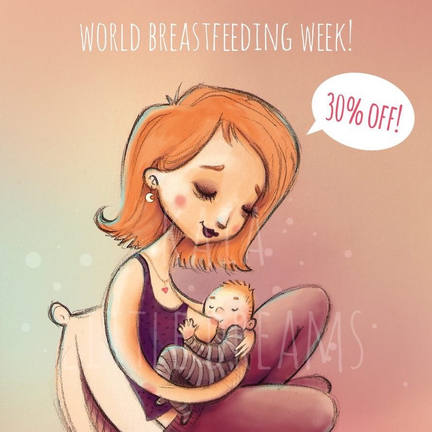 Breastfeeding coffee mug nursing illustration print on cup