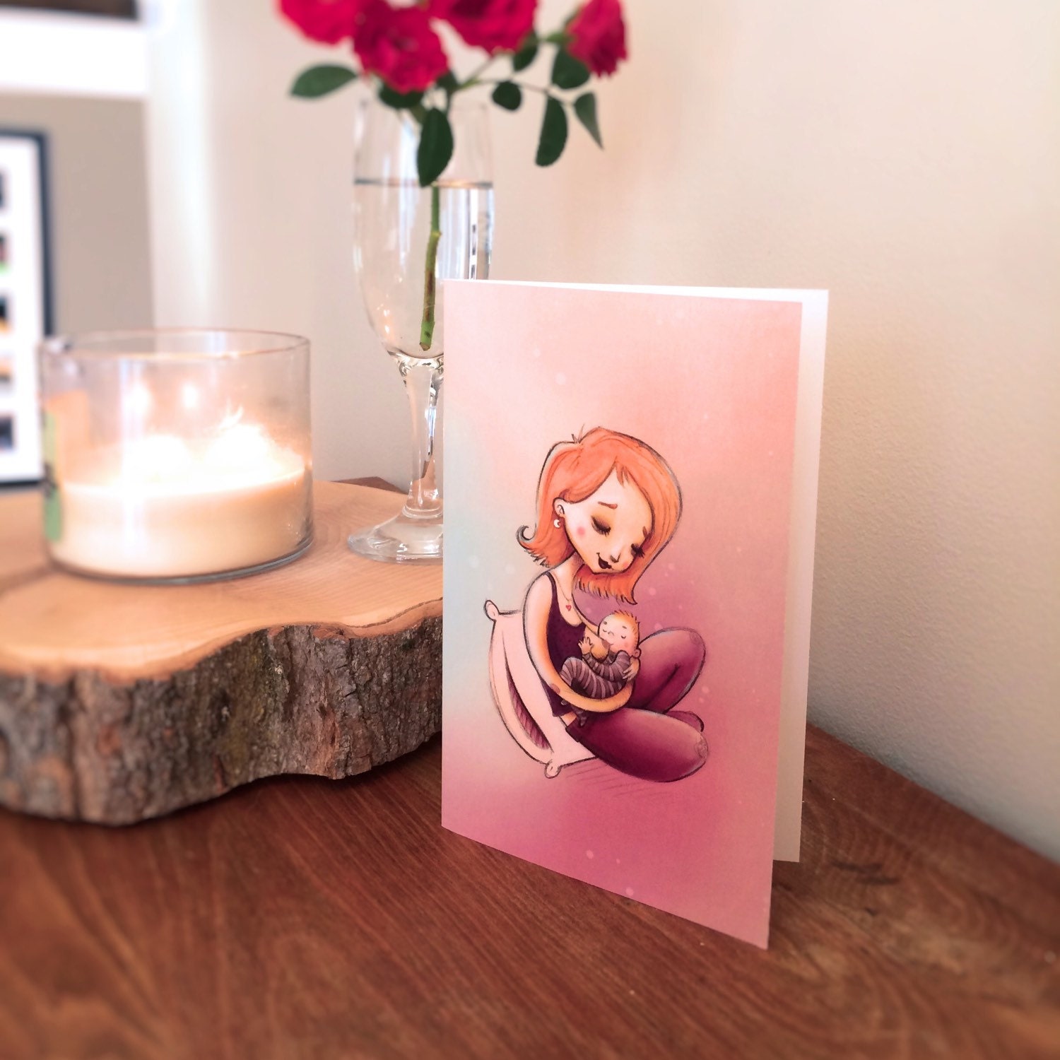 Breastfeeding coffee mug nursing illustration print on cup