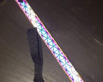Levitation Wand "Oh, Mesmerizing Unicorn" Illuminated/Highly Reflective White Color-Shifter Levi-Wand by: HoopY FrooD