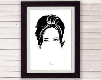 Adele poster, adele hello, minimalist poster, portrait illustration