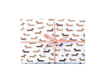 Dachshund Wrapping Paper, Dachshunds Gift Wrap, Doxie Wrap, Dog Wrapping Paper