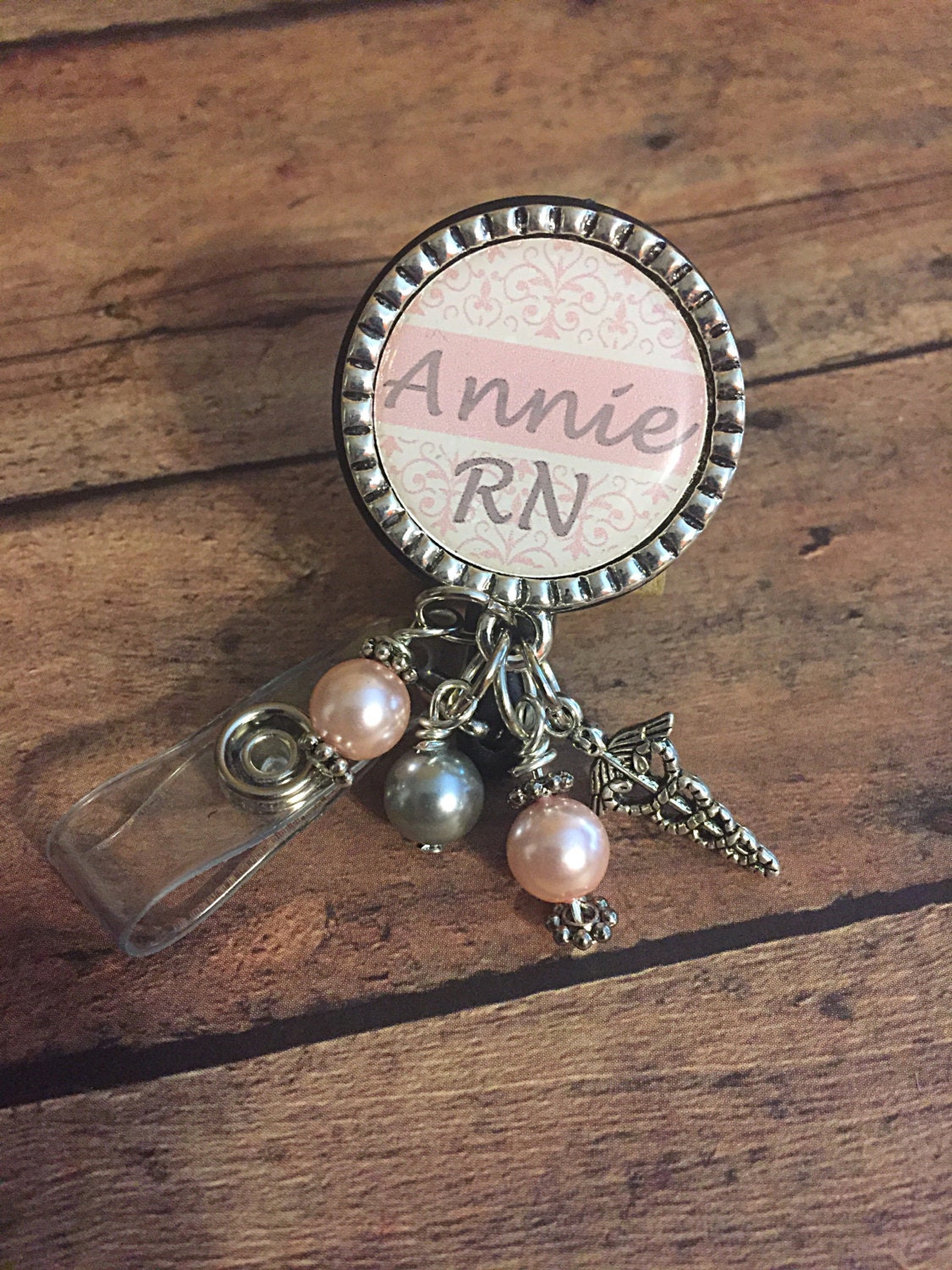 Nurse Name Badge Holder Healthcare Worker Badge Reel RN Grad