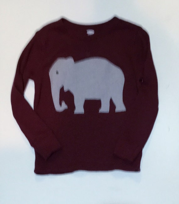 Boy's Size 5T Long Sleeve Solid Maroon Thermal T-Shirt