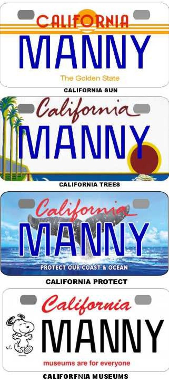 Personalized California BICYCLE replica license plate