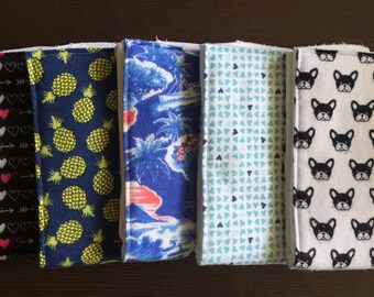 Cloth diaper burp cloths