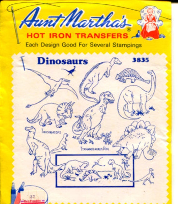 Dinosaurs Hand Embroidery Iron On Transfers from TheCraftedDaisy on Etsy Studio