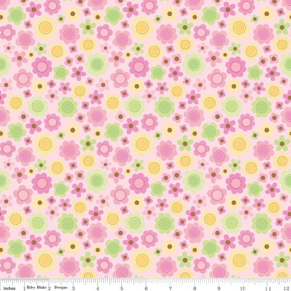 Sweet Baby Girl Pink Floral Fabric