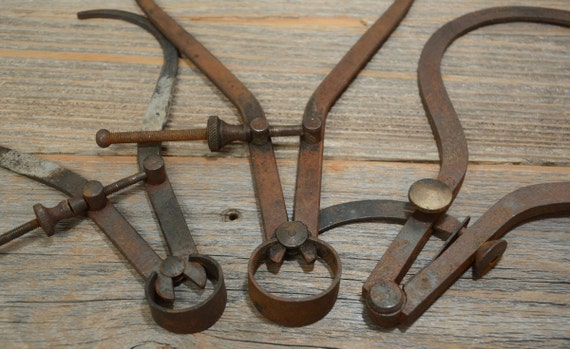 #VINTAGE VINTAGE WORKING CALIPERS, for measuring outside diameters ...