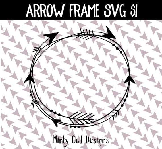 Download SVG Cut File Cricut Tribal Circle Arrow Frame Monogram SVG