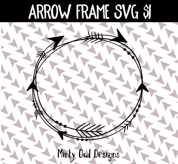 Download SVG Cut File Cricut Tribal Circle Arrow Frame Monogram SVG