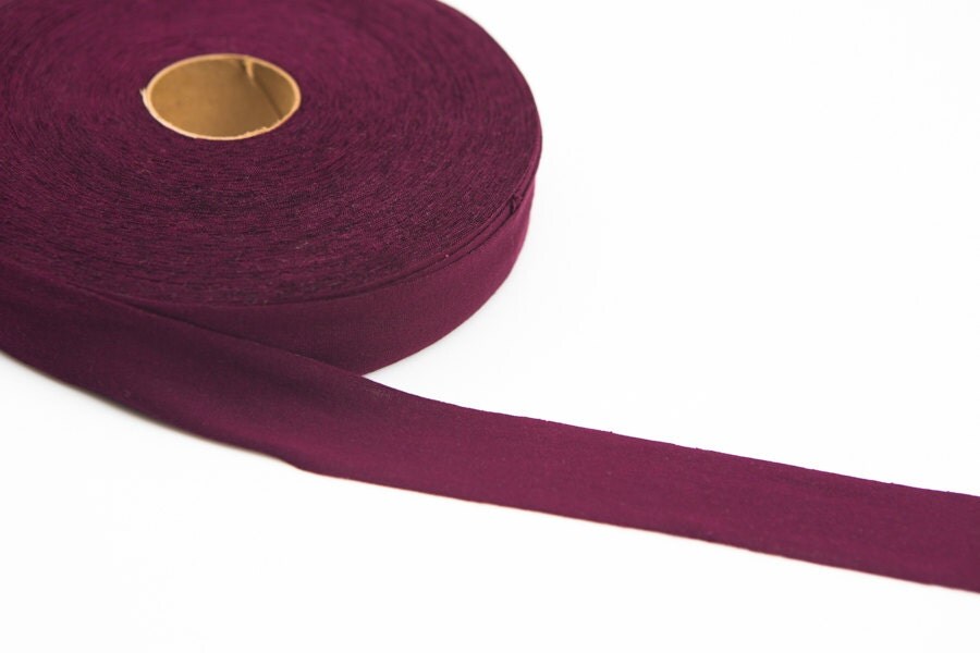 Burgundy Knit Jersey Bias Tape 5 Yards by 1.25 inches wide