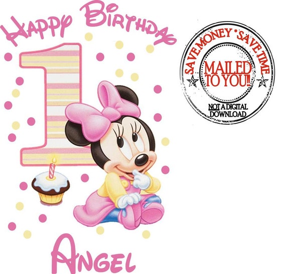 Minnie Mouse 1st Birthday Iron On Transfer by DesignsByBrinley