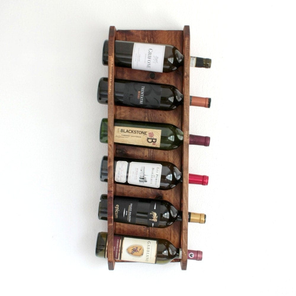 wood wine rack wall