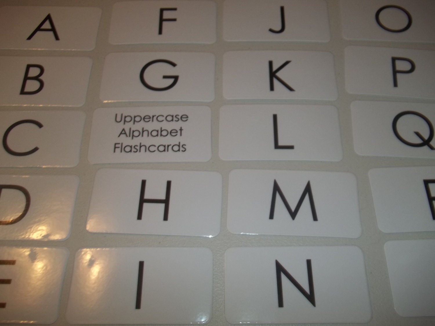 26 Uppercase Alphabet Flash Cards. Preschool thru Third