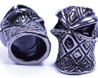 Ninja Skull Bead For Paracord Or Leather Work - 5 Pack