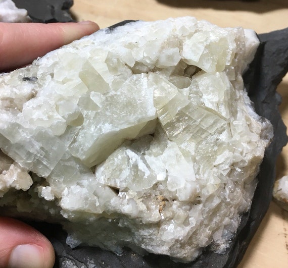 Natural Quartz Geodes in Limestone from Tennessee Yellow