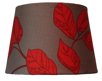New design lampshade - co-ordinates with matching cushion - or just enjoy it on it's own - red/grey classy sophisticated and beautiful!