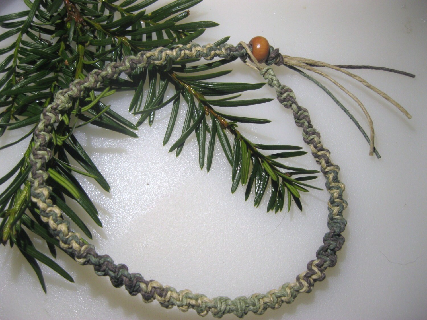 Mens Camo Necklace Hemp Necklace Camo Unisex Hemp Jewelry