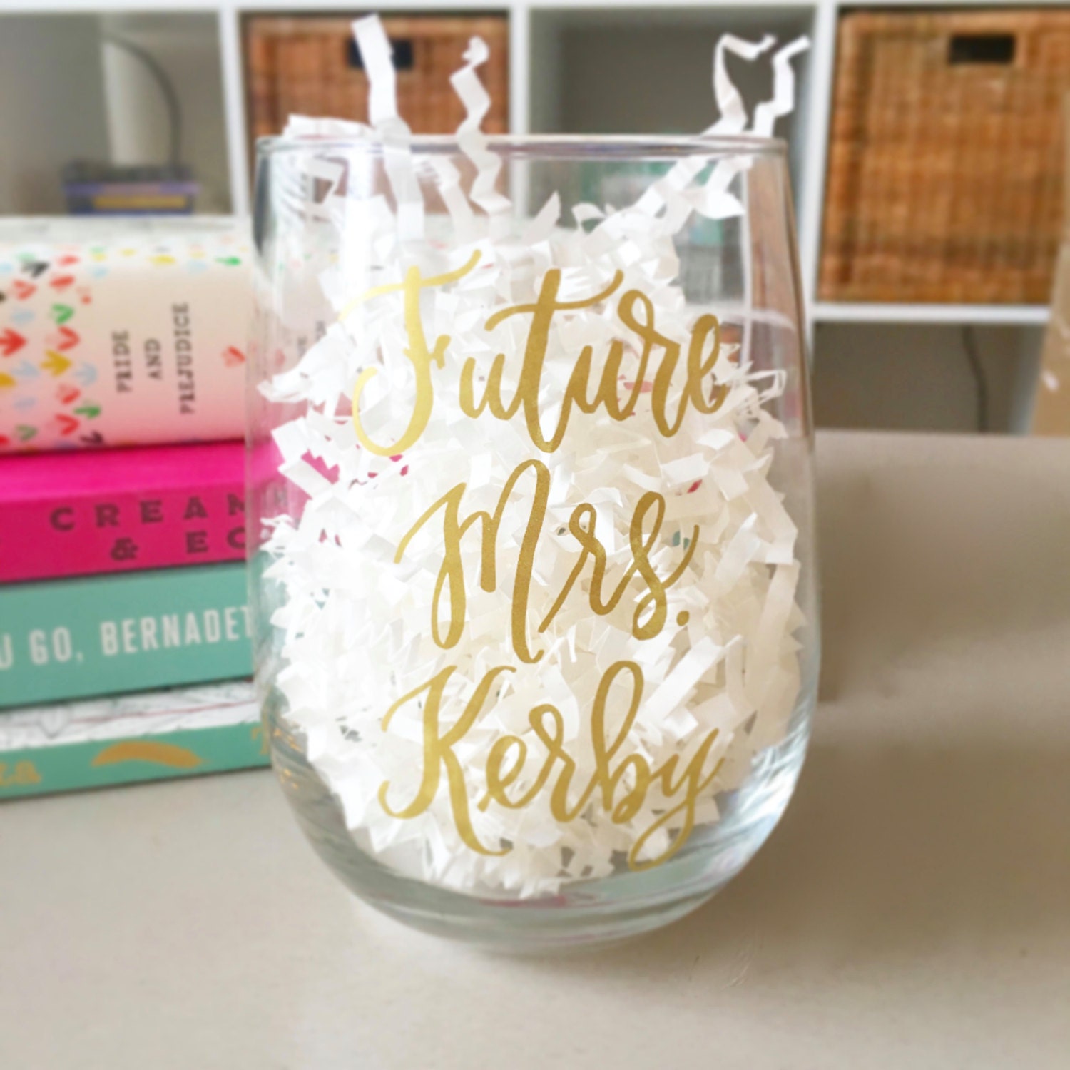 Future Mrs Wine Glass - Bride to Be Gift - Engagement Gift - Future Mrs Gift - Custom Wine Glasses - Bridal Shower Gift