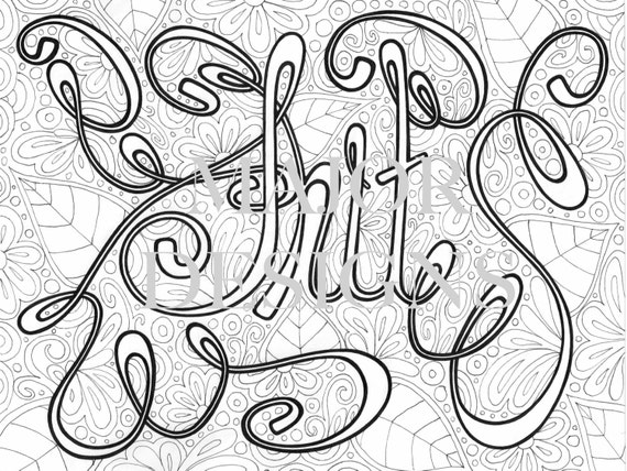 Adult Cursing Coloring Page by MajorDesignsLLC on Etsy