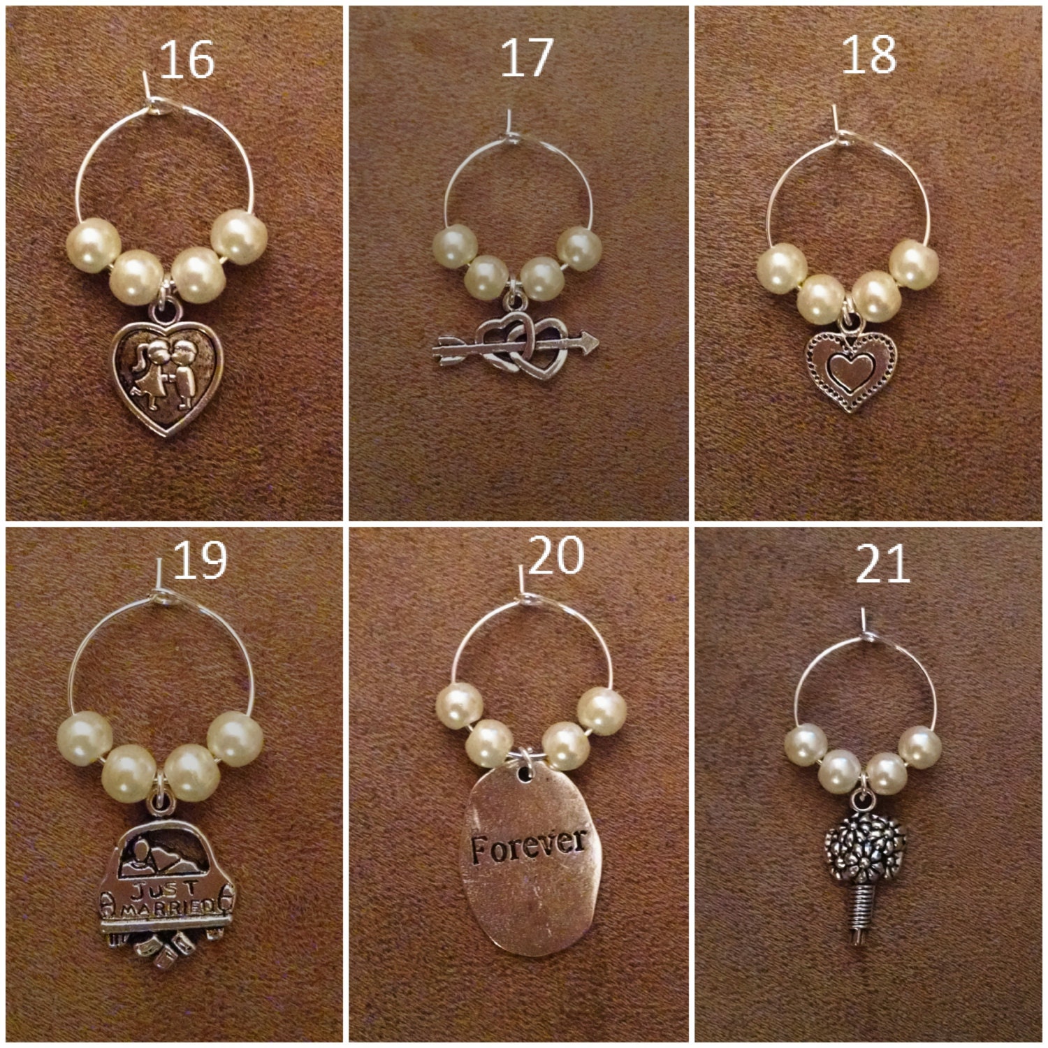 Wedding Favor Wine Glass Charms Wedding Guest Favors Wine