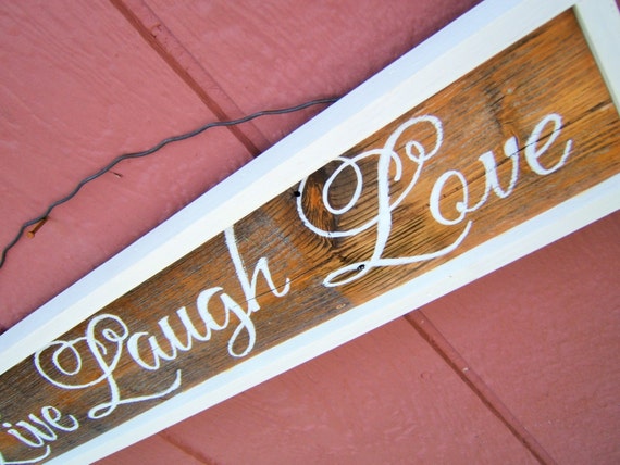 Live Laugh Love Framed Cursive Wood Sign Master Bedroom