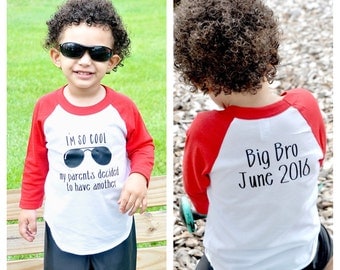 Promoted To Big Brother shirt, I'm so cool my parents are having another, pregnancy announcement, big brother announcement shirt