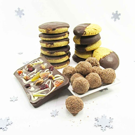 Milk Chocolate Christmas Gift Basket with truffles