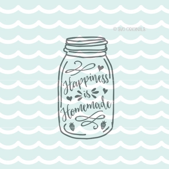 Download Happiness is Homemade SVG cut file. Cut or Print. Circut