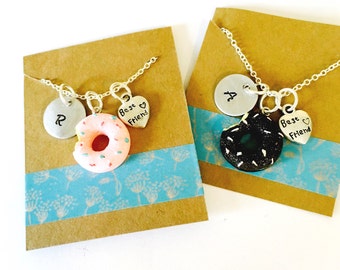 Sale, Best Friend Necklace, Donut Necklace, Best Friends Necklace Set, Little Girls Necklace, Best Friends Gift, Kids jewelry