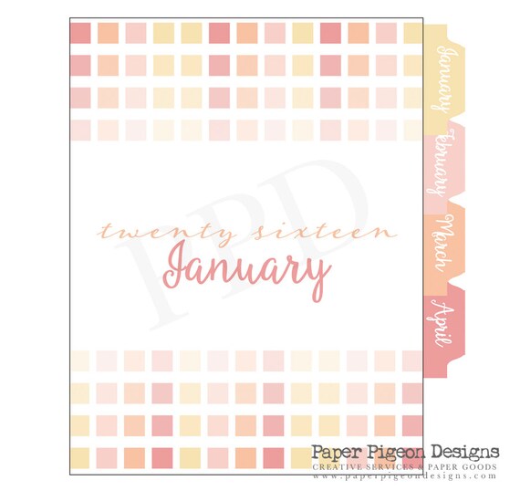 DIY Daily Planner Tabs-All Size Printable by PaperPigeonDesigns