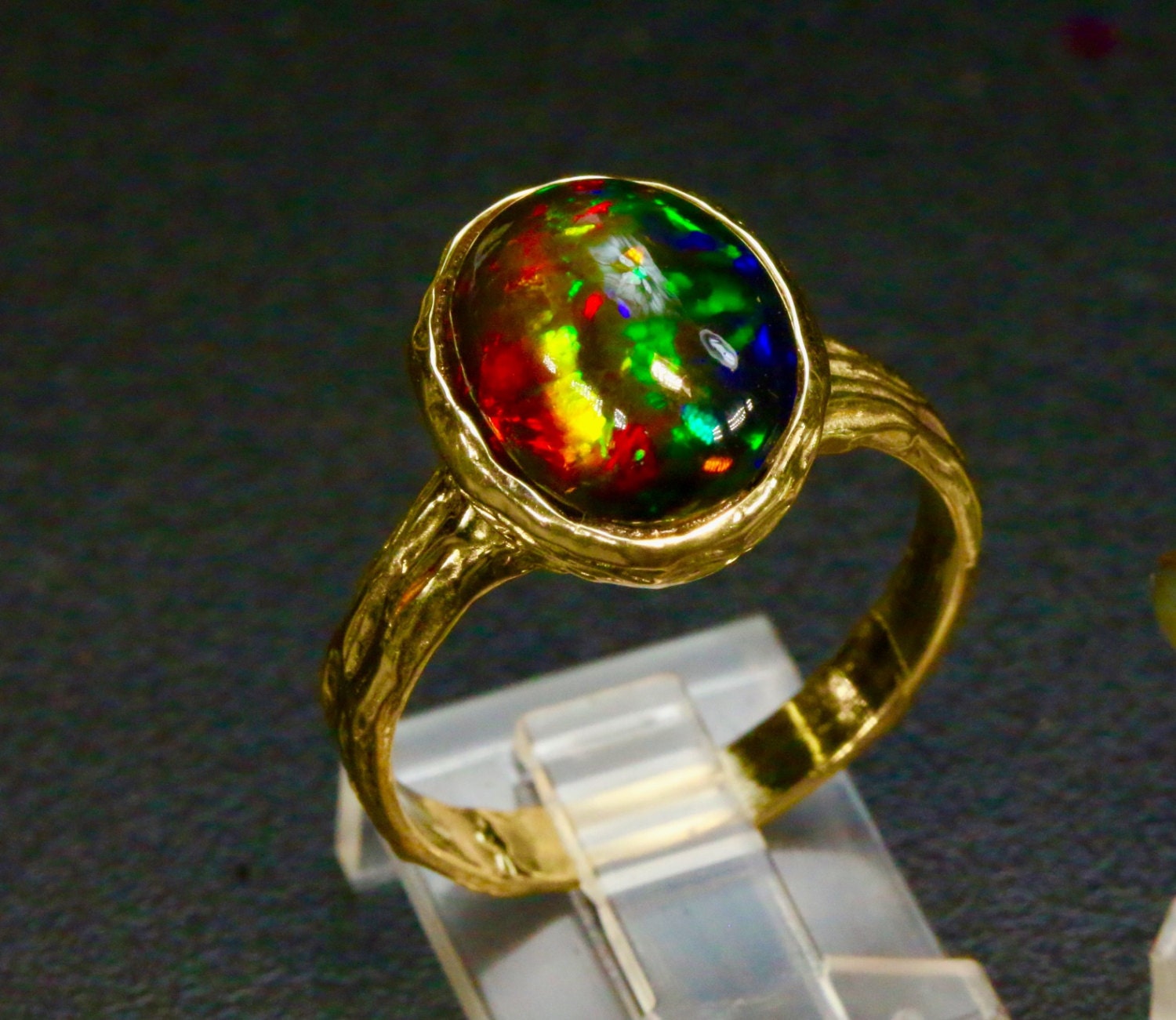 Stunning Solid Black Opal rings. Custom made. For Men or