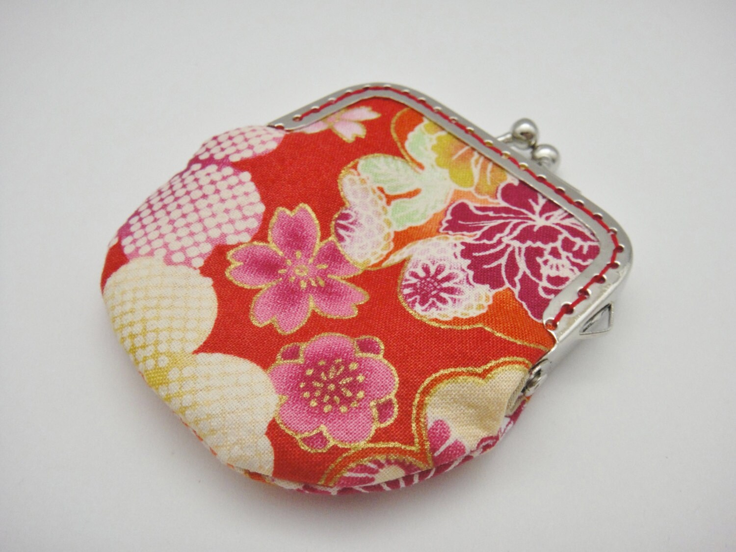 Japanese coin purse Jewelry case Crepe cherry by AyanassBags