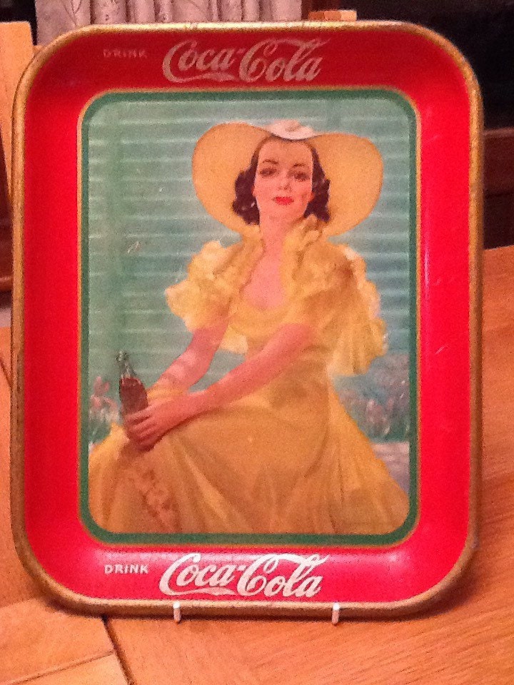 Original 1938 Coca Cola Tray Haute Juice