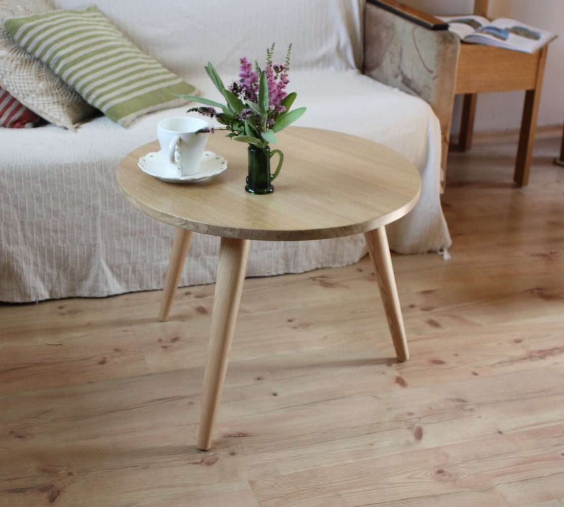 Side table Mid century three legs table round side table