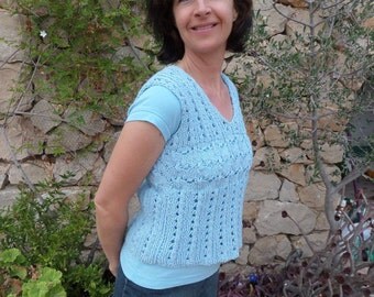 lace knit summer vest top