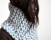 MERINO wool hand knitted cowl/ Super Chunky  Scarf/ Oversized Scarf/ Chunky Cowl Scarf/ Womens chunky cowl/ Large cowl/ Large scarf