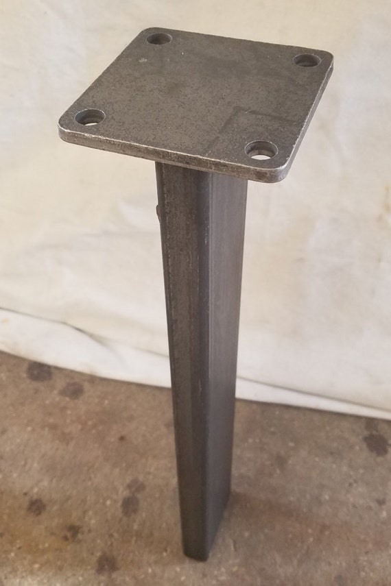 SET of 4 Rectangular Tubing Steel Table legs coffee table