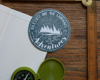Vinyl Sticker - Blessed are the Curious - Glossy