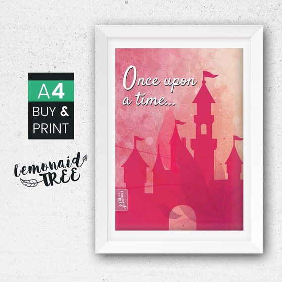 Once Upon A Time A4 Printable Wall Art Instant by LemonaidTree