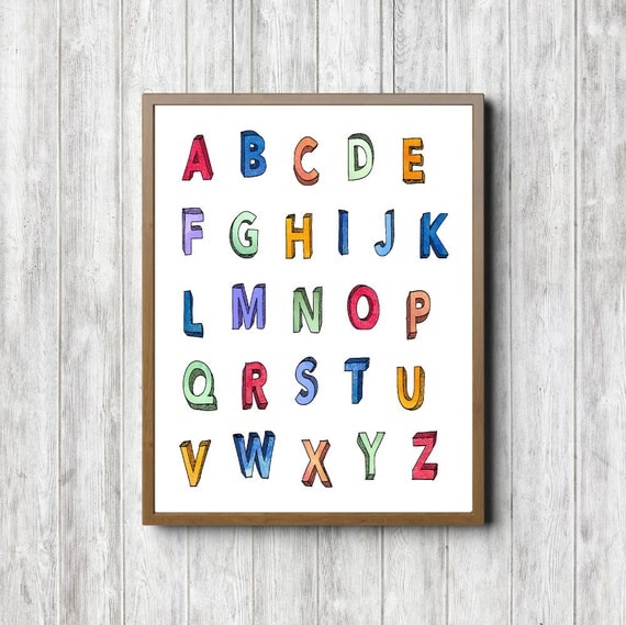 Alphabet Printable Wall Art Classroom Wall Decor
