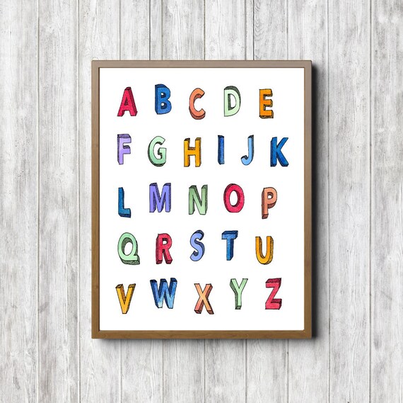 Alphabet Printable Wall Art Classroom Wall Decor