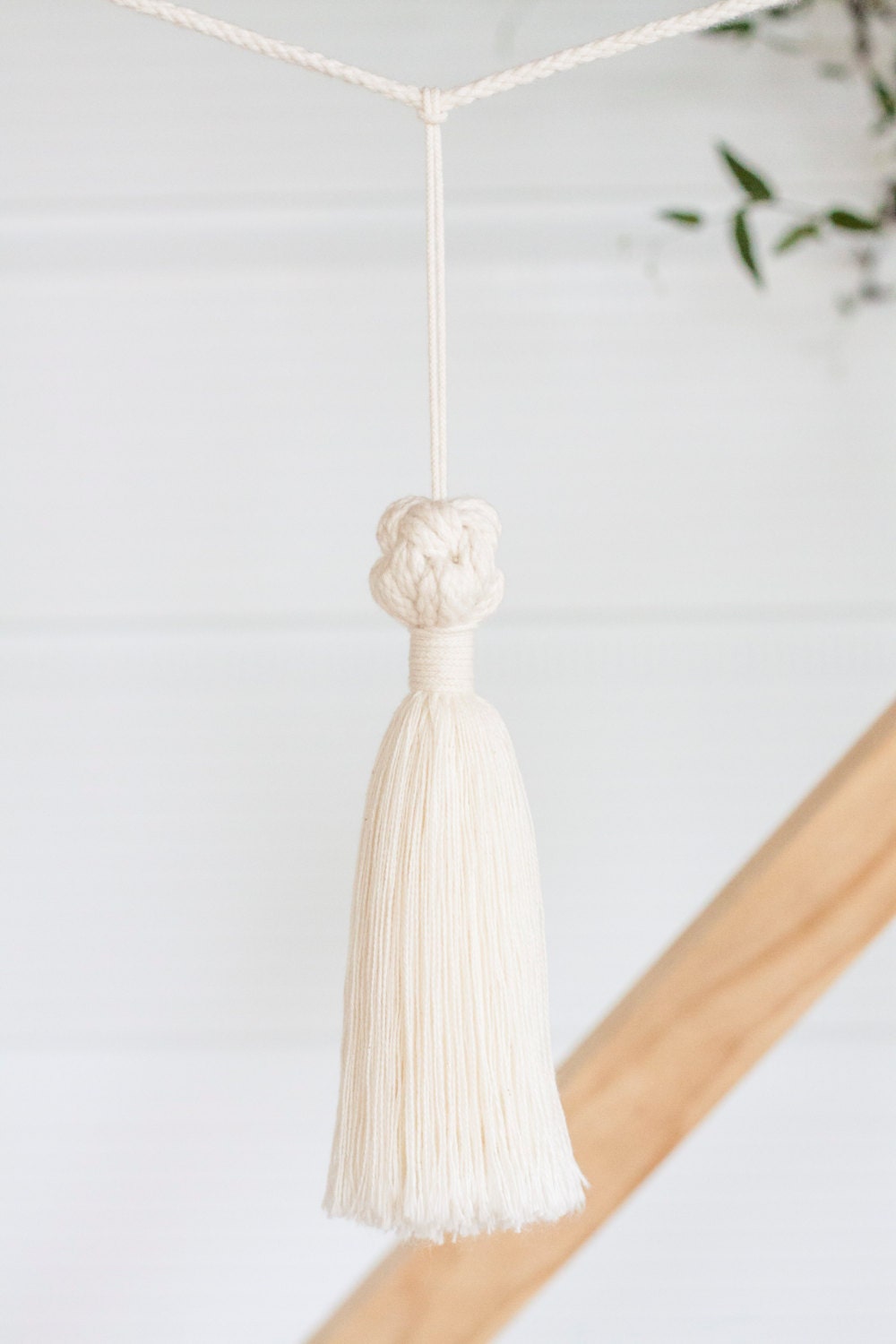 Tassel // Natural Cotton Garland // Ornament // by KnottyBloom