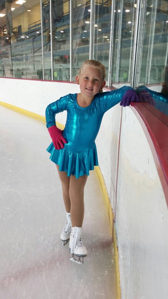 Blue Ice Skating Practice Dress Long Sleeve by AlliegatorsCloset